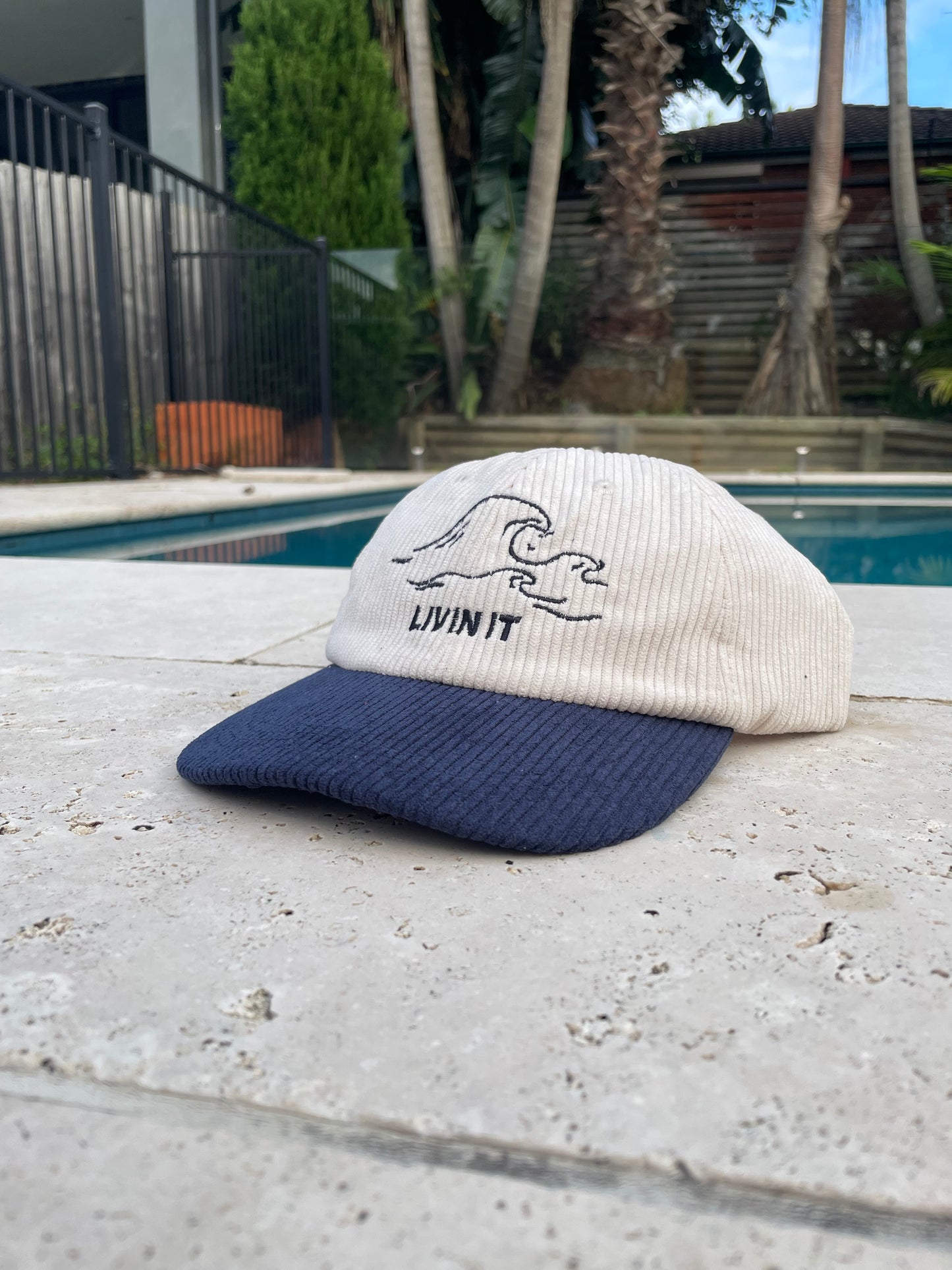 ‘Dark waves’ Corduroy hat