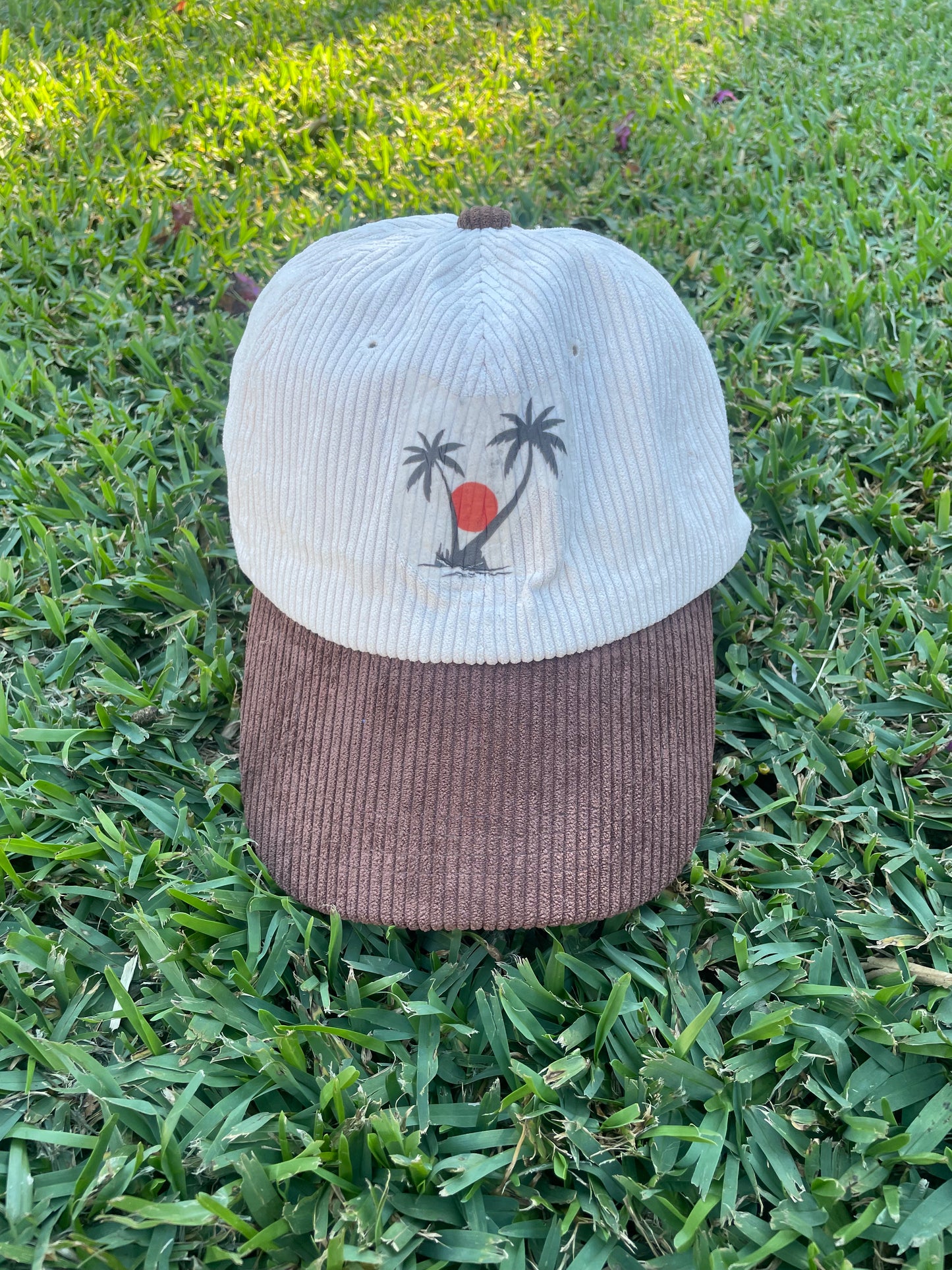 Red sun brown surf hat